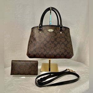 LIKE NEW!! Coach handbag with matching wallet and shoulder strap